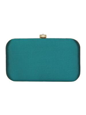 green silk box clutch - 16828280 - Standard Image - 2