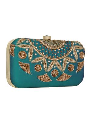 green silk box clutch - 16828280 - Standard Image - 4