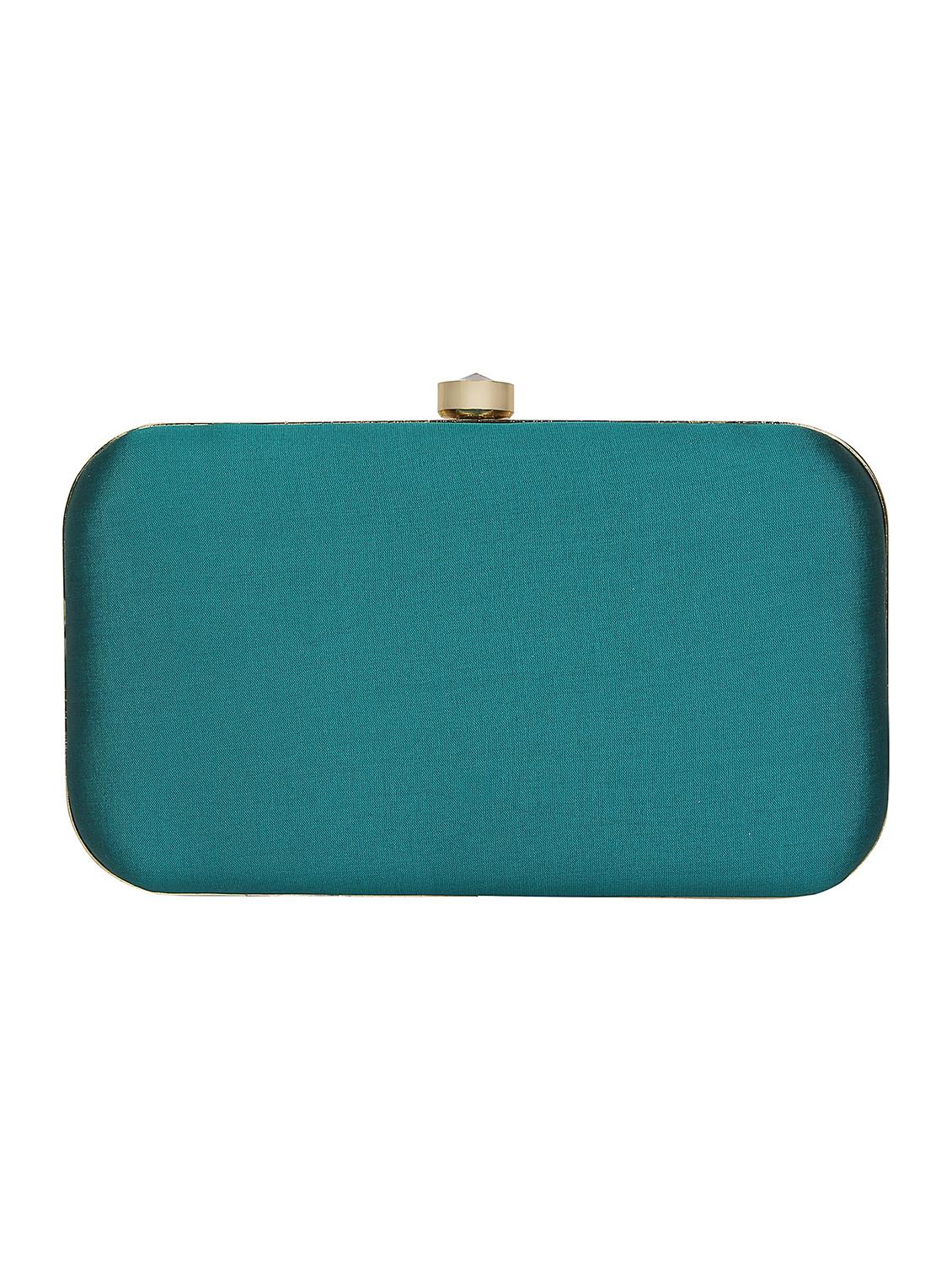 green silk box clutch - 16828280 - Zoom Image - 2