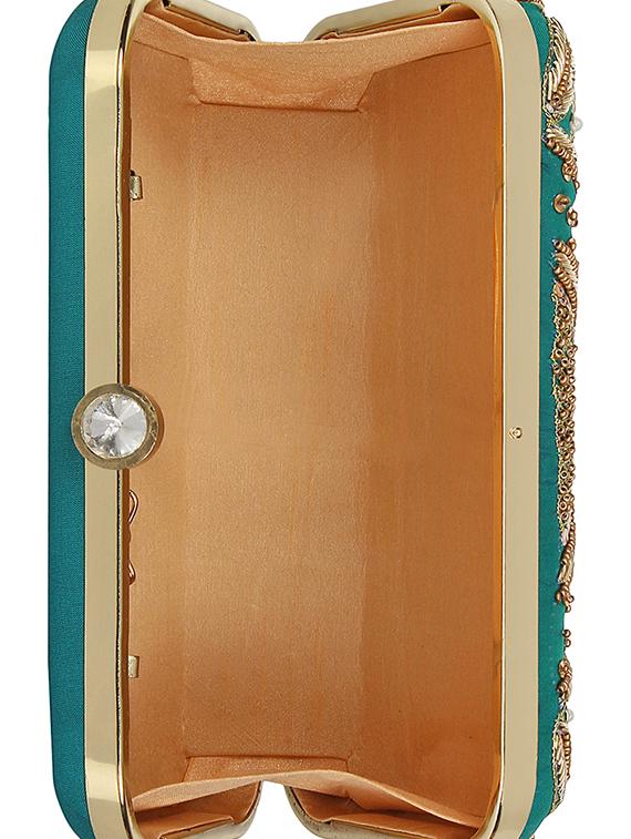 green silk box clutch - 16828280 - Zoom Image - 3
