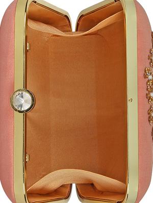 pink silk box clutch - 16828282 - Standard Image - 3