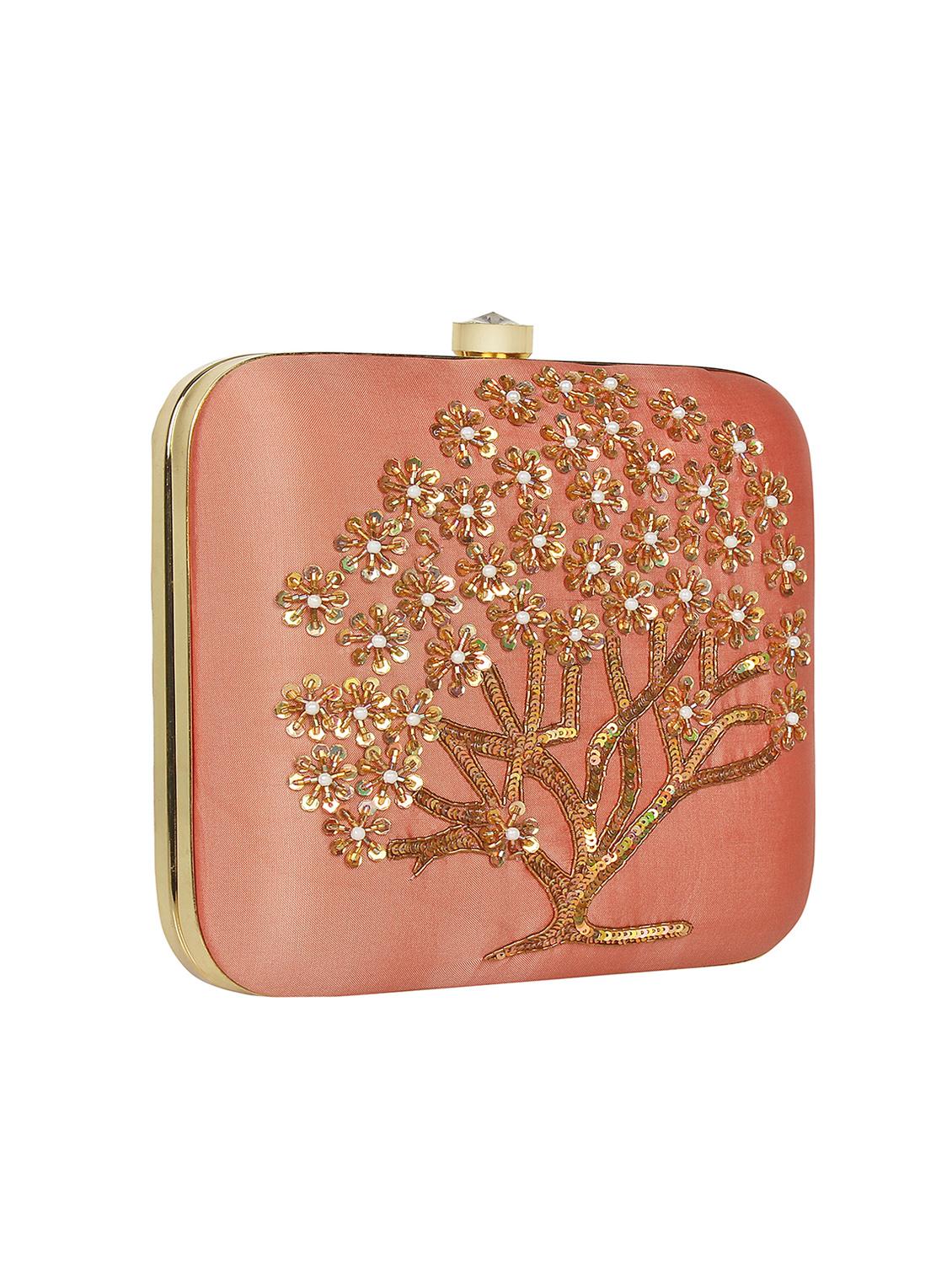 pink silk box clutch - 16828282 - Zoom Image - 4