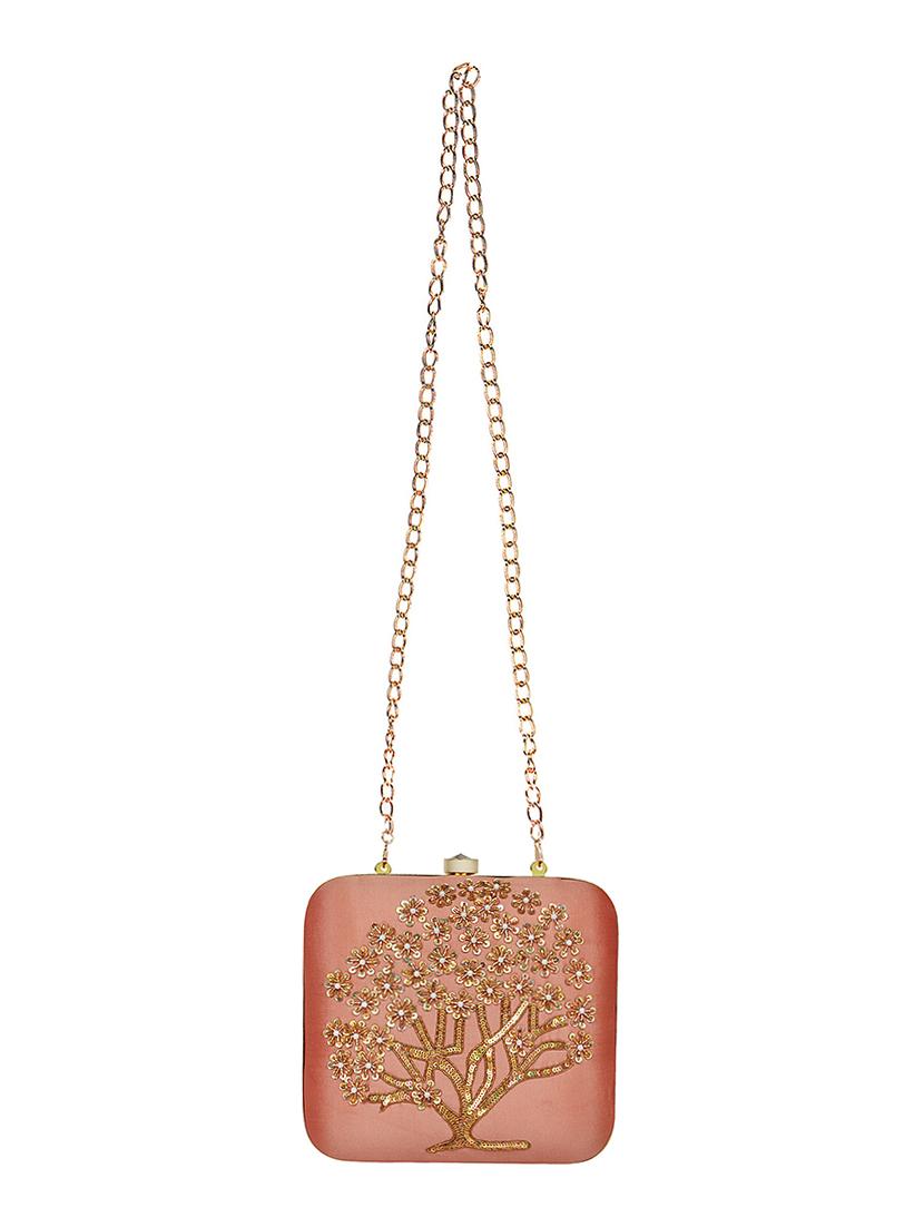 pink silk box clutch - 16828282 - Zoom Image - 5