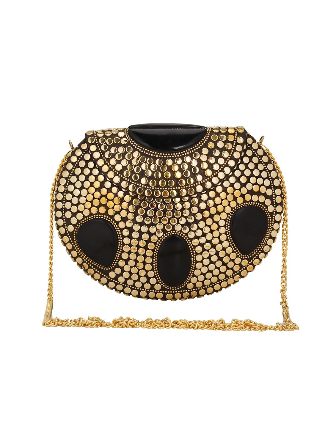gold metal box clutch - 16828287 - Zoom Image - 1