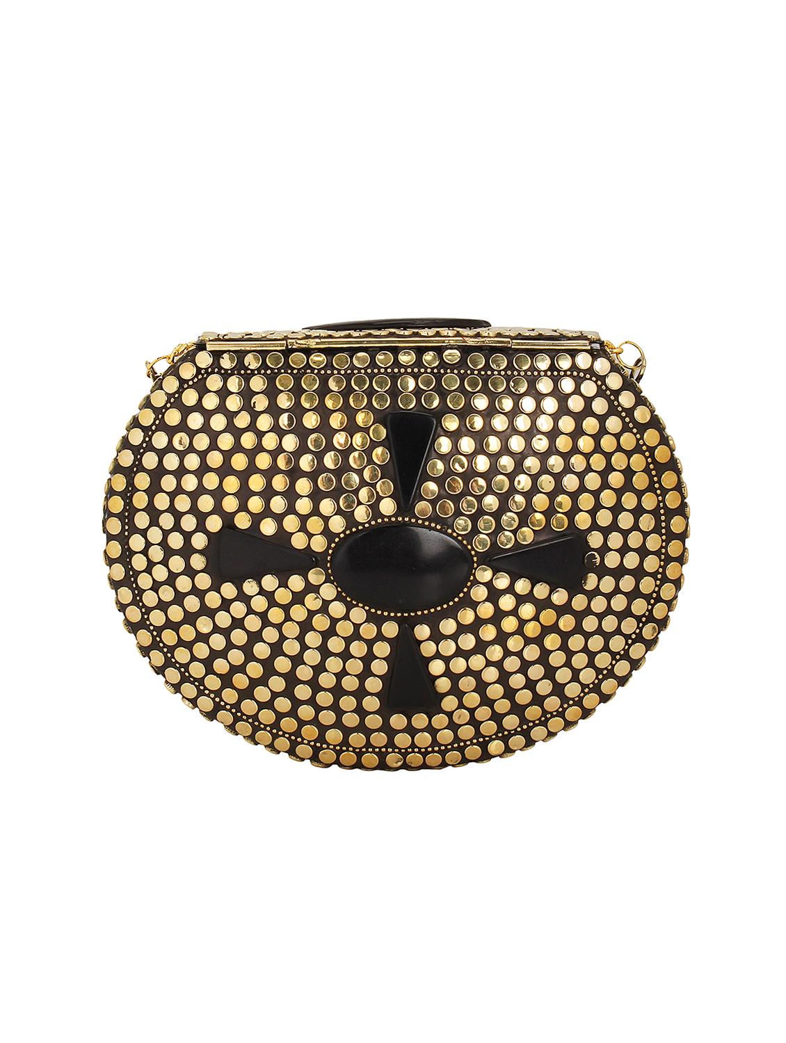 gold metal box clutch - 16828287 - Zoom Image - 2
