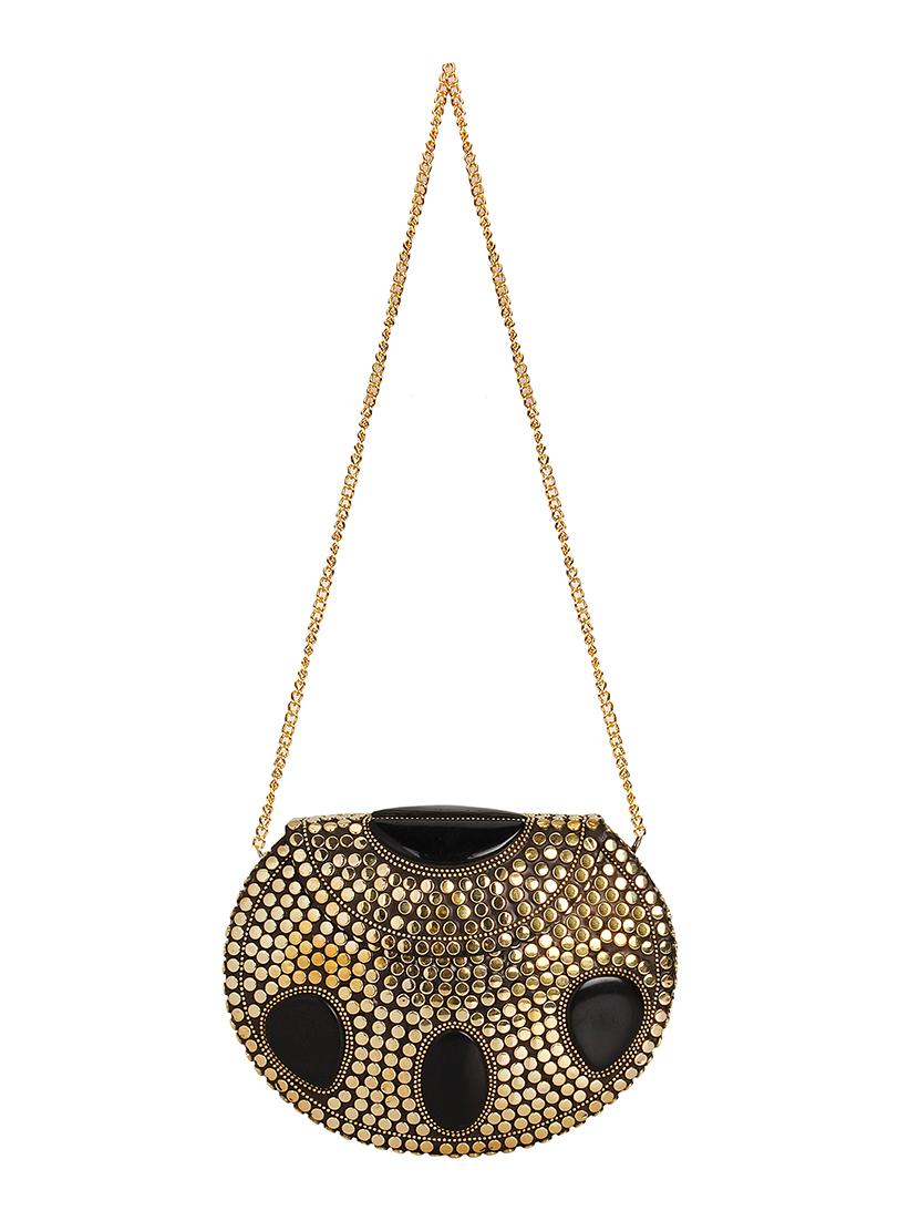 gold metal box clutch - 16828287 - Zoom Image - 5