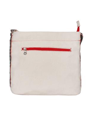 beige canvas regular sling bag - 16828296 - Standard Image - 2