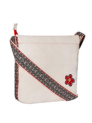 beige canvas regular sling bag - 16828296 - Standard Image - 4