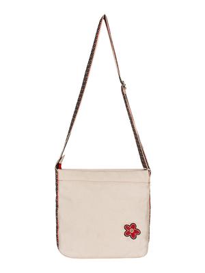 beige canvas regular sling bag - 16828296 - Standard Image - 5