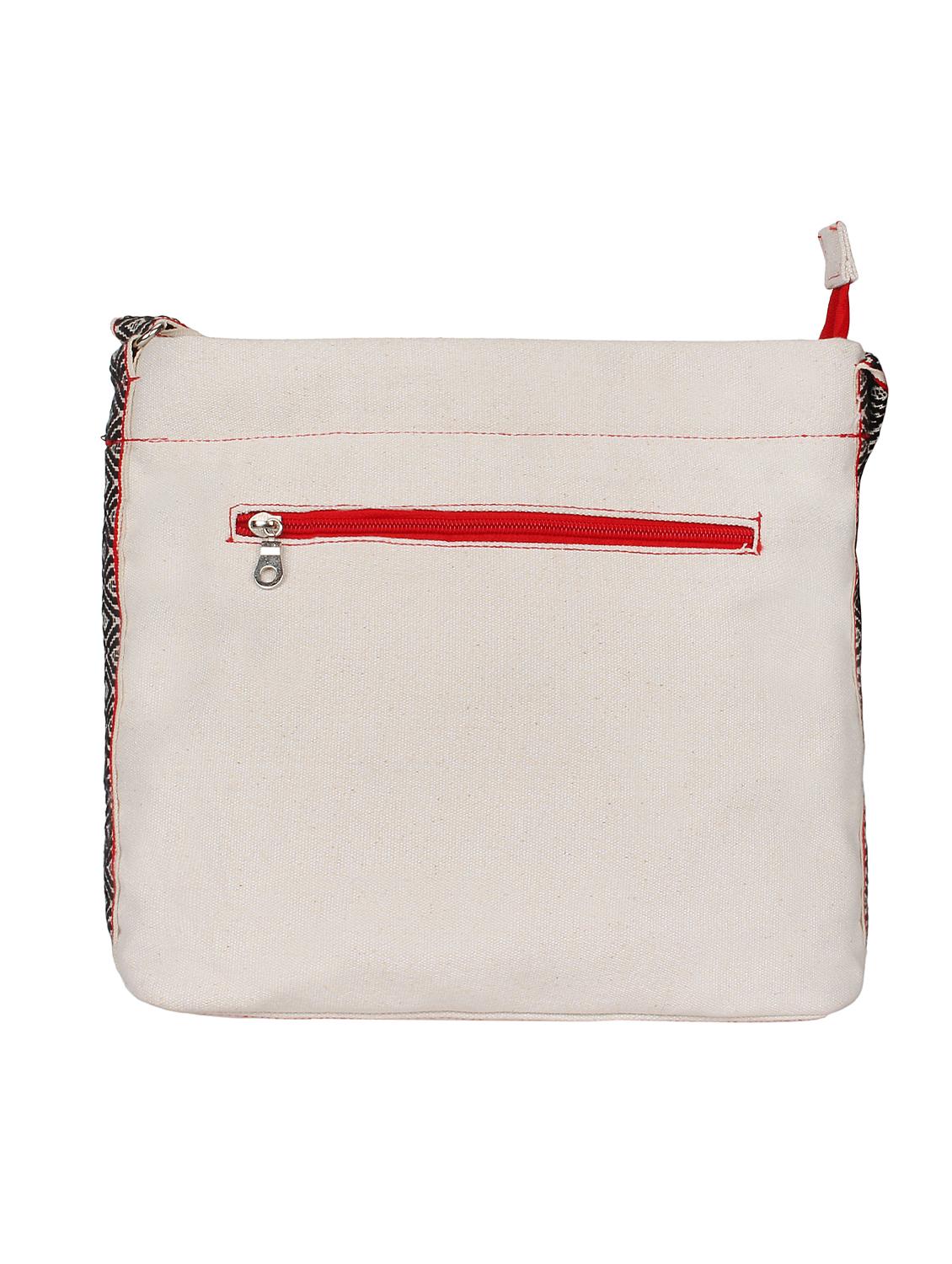 beige canvas regular sling bag - 16828296 - Zoom Image - 2