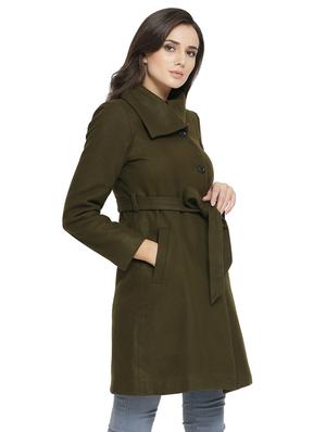 tie front button-up trench coat - 16828452 - Standard Image - 2
