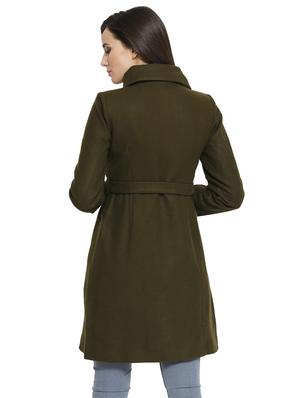 tie front button-up trench coat - 16828452 - Standard Image - 3