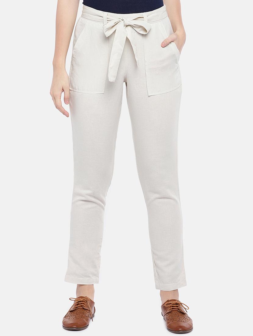 tie front chinos trouser - 16828747 - Zoom Image - 1