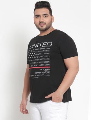 black typographic chest print t-shirt - 16828840 - Standard Image - 2