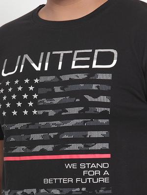 black typographic chest print t-shirt - 16828840 - Standard Image - 5