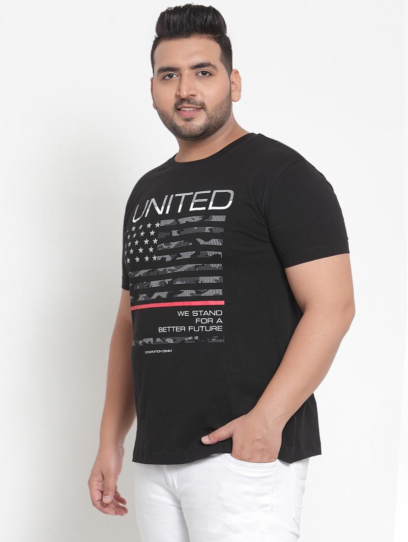 black typographic chest print t-shirt - 16828840 - Zoom Image - 2