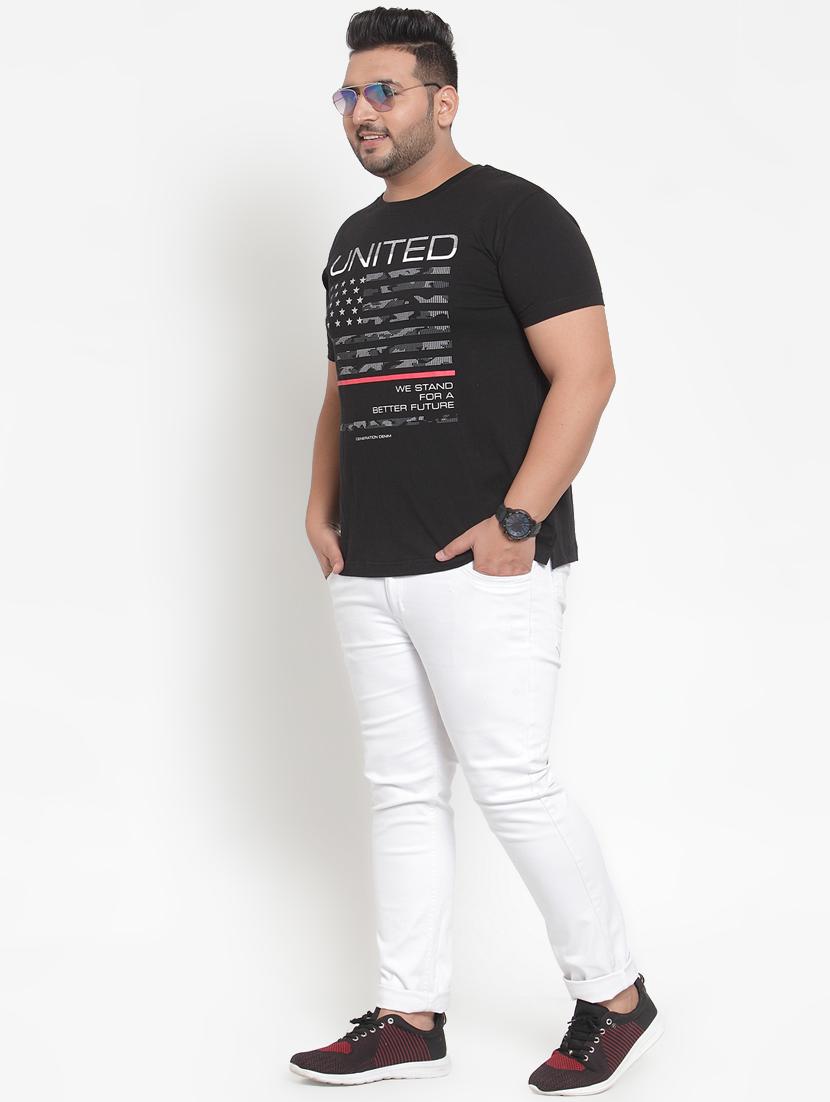 black typographic chest print t-shirt - 16828840 - Zoom Image - 4
