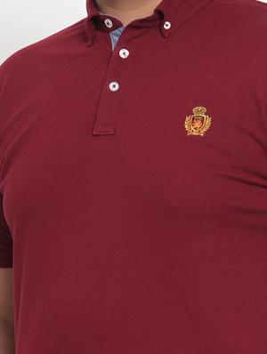 maroon solid polo t-shirt - 16828856 - Standard Image - 5