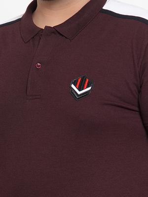 maroon printed polo t-shirt - 16828868 - Standard Image - 5