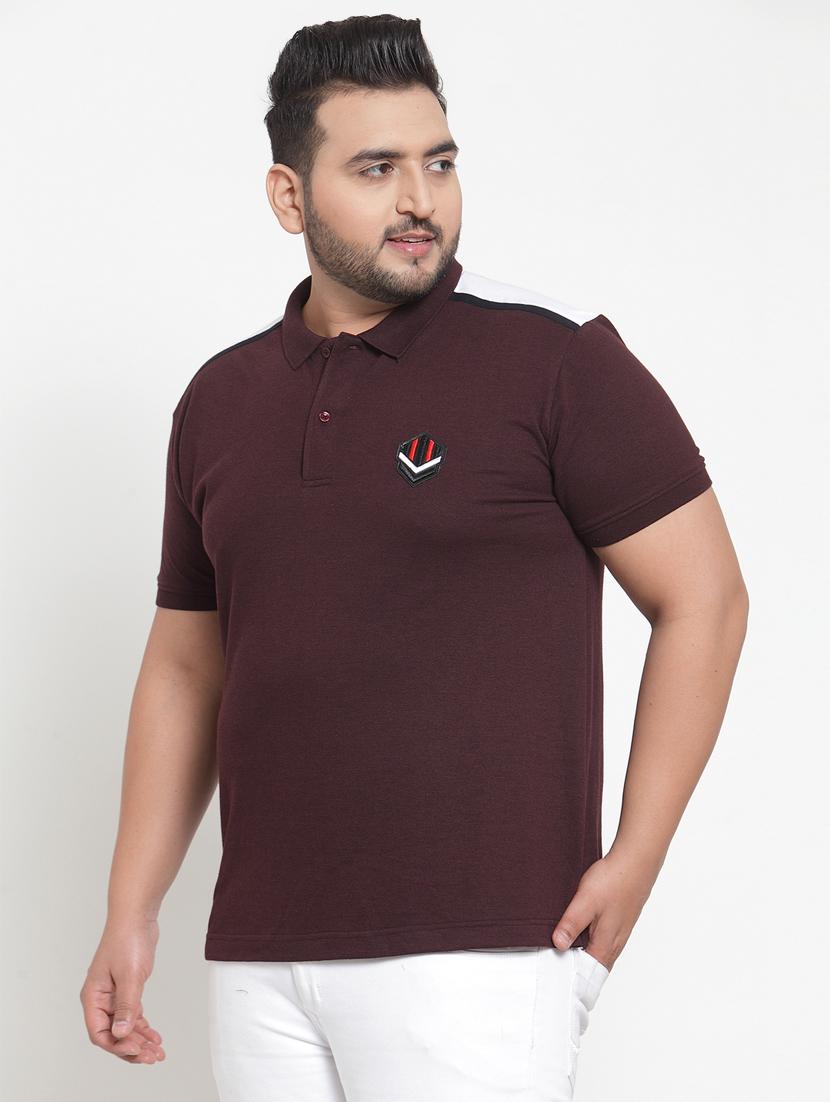 maroon printed polo t-shirt - 16828868 - Zoom Image - 2