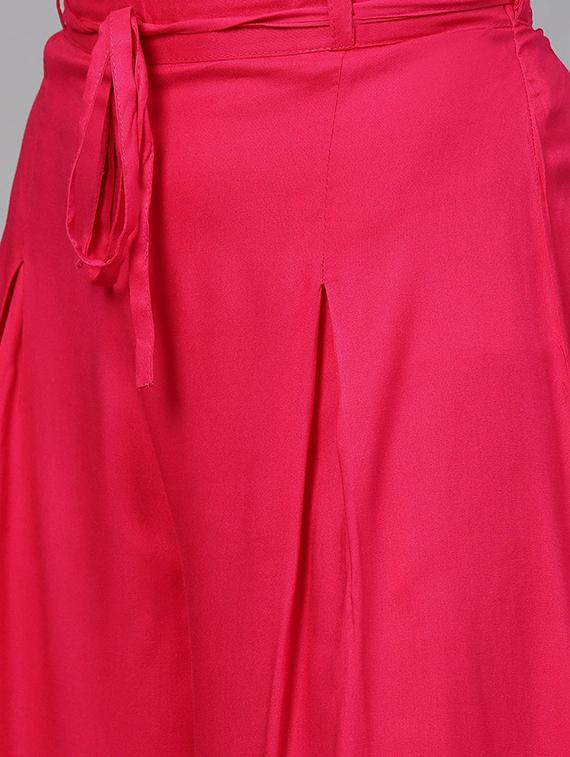ikat print kurta palazzo set - 16829430 - Zoom Image - 5