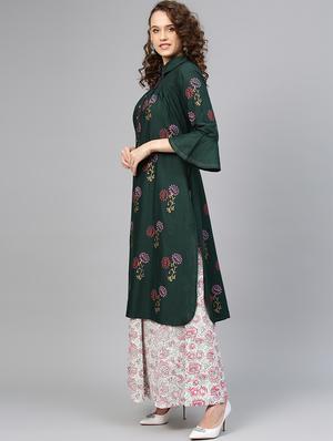 floral kurta skirt set - 16829436 - Standard Image - 2