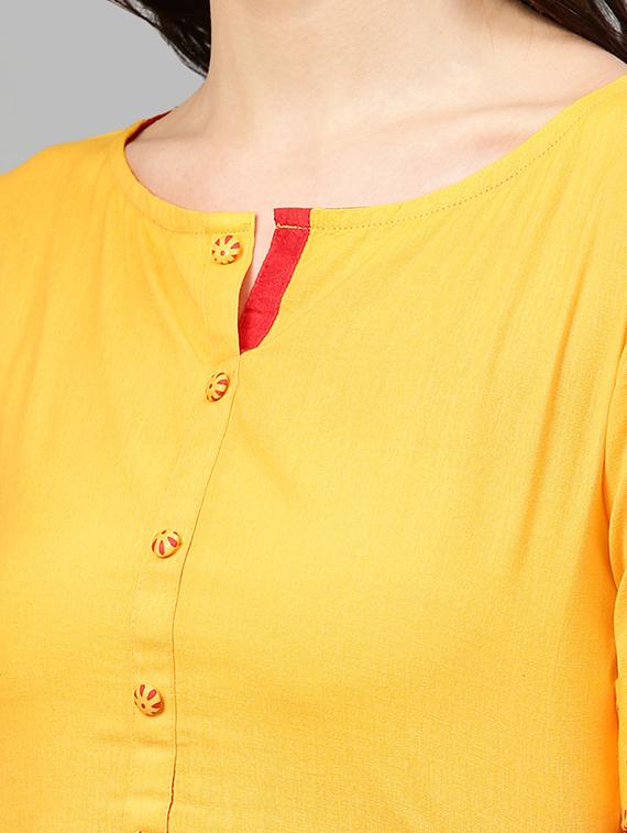printed kurta skirt set - 16829439 - Zoom Image - 4