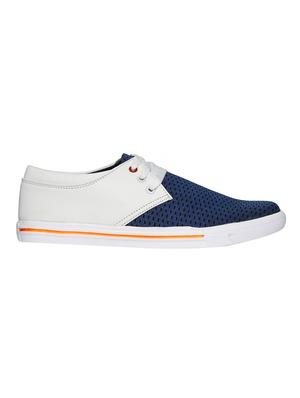 blue fabric lace up sneakers - 16829489 - Standard Image - 2