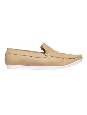 beige leatherette slip on loafers - 16829503 - Standard Image - 2