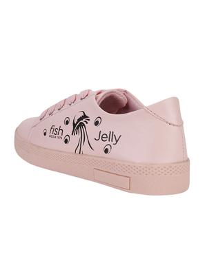 pink leatherette lace-up sneakers - 16829658 - Standard Image - 3