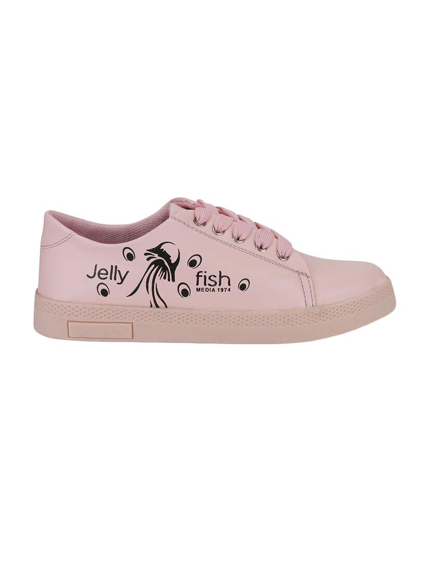 pink leatherette lace-up sneakers - 16829658 - Zoom Image - 2