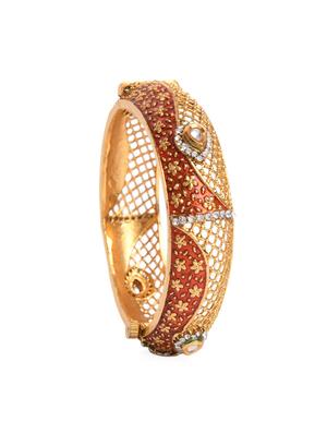 red gold metal bangle - 16829794 - Standard Image - 3