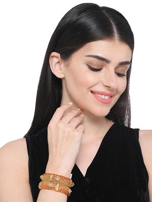 red gold metal bangle - 16829794 - Standard Image - 4