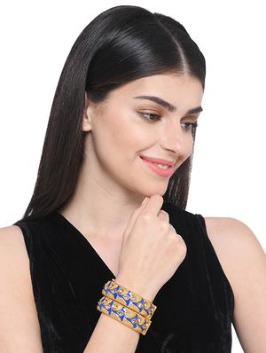 blue gold metal bangle - 16829799 - Standard Image - 4