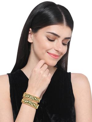 green gold metal bangle - 16829802 - Standard Image - 3