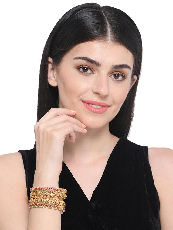 pink gold metal bangle - 16829805 - Zoom Image - 4