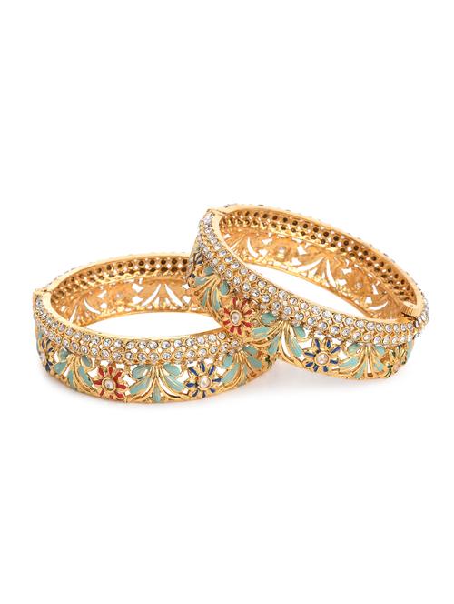 blue gold metal bangle - 16829806 - Very Small Image - 1