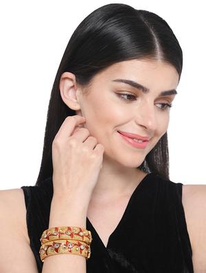 red gold metal bangle - 16829809 - Standard Image - 4