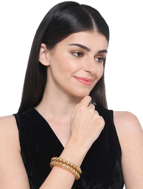 multi color gold metal bangle - 16829811 - Zoom Image - 5