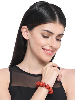 red metal beaded bracelet - 16829826 - Standard Image - 3