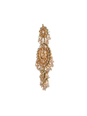 gold metal drop earring - 16829835 - Standard Image - 3