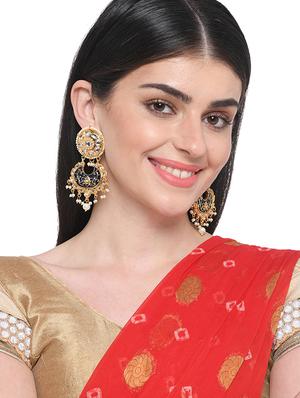 blue metal chandellier earring - 16829836 - Standard Image - 4
