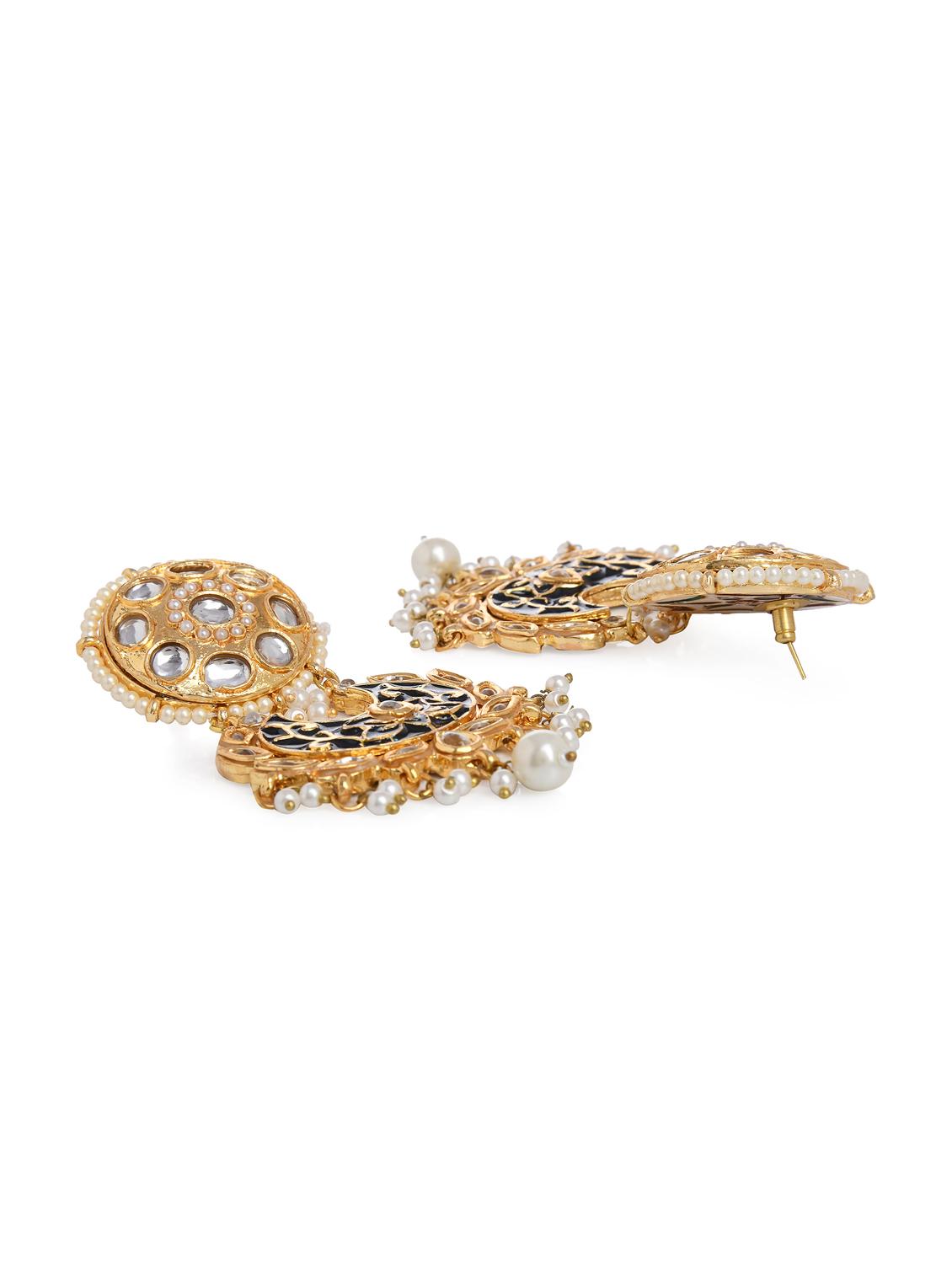 blue metal chandellier earring - 16829836 - Zoom Image - 2