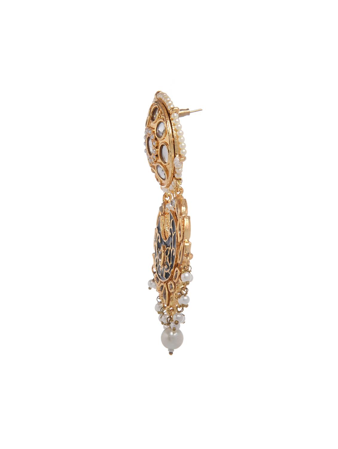 blue metal chandellier earring - 16829836 - Zoom Image - 3