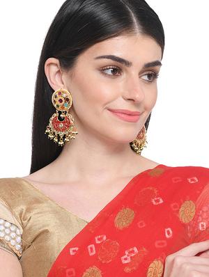 multi colored metal chandellier earring - 16829868 - Standard Image - 4