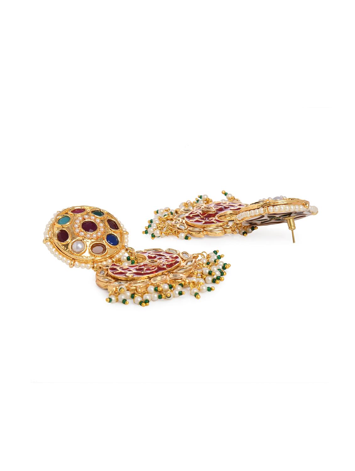 multi colored metal chandellier earring - 16829868 - Zoom Image - 2