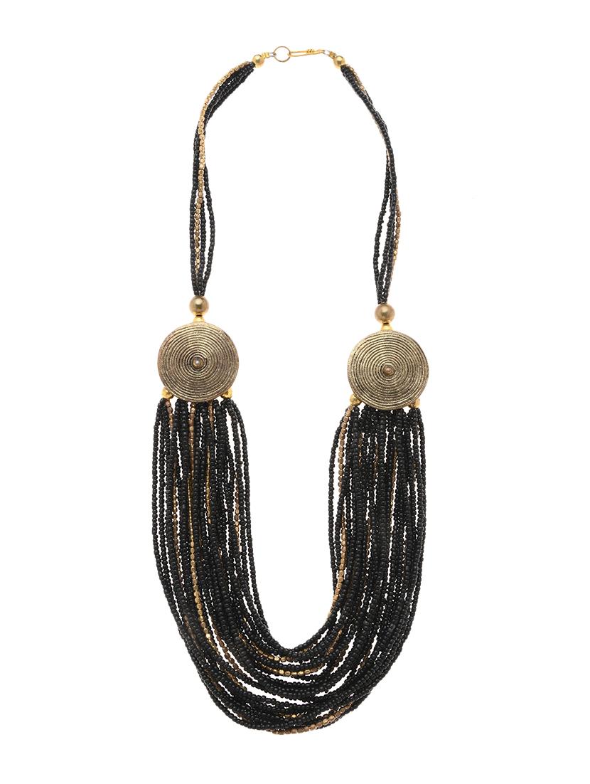 black metal long necklace - 16829878 - Zoom Image - 2