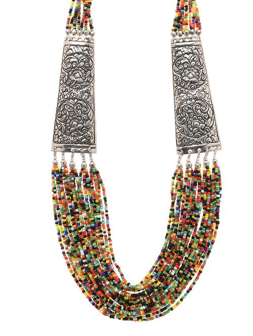 multi colored metal long necklace - 16829883 -  Standard Image - 0