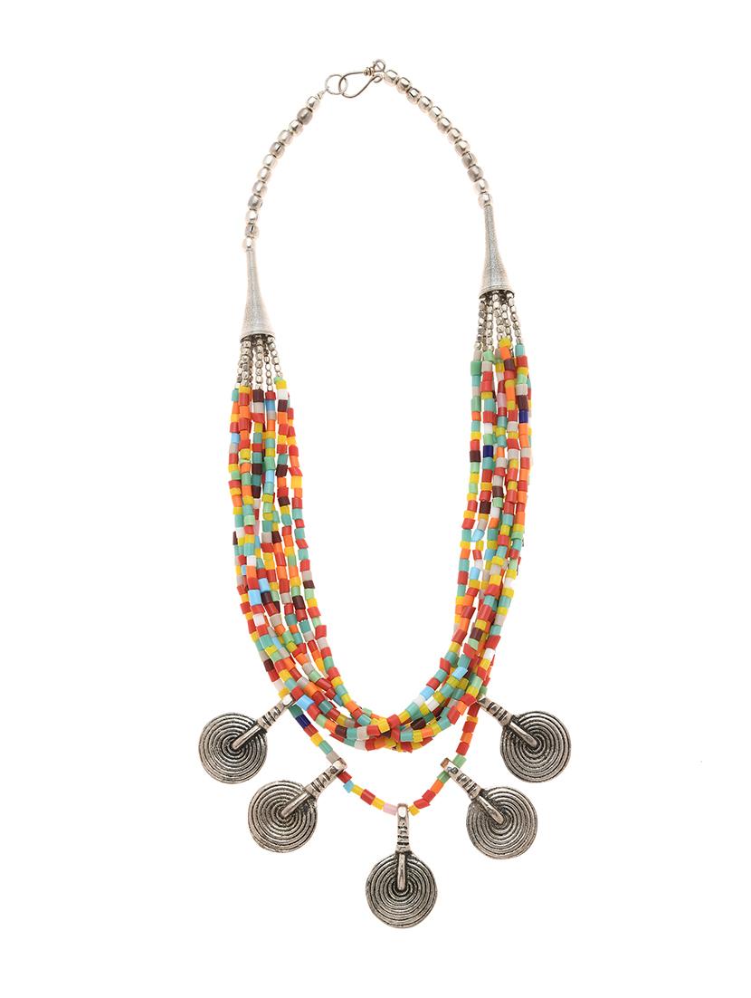 multi colored metal long necklace - 16829884 - Zoom Image - 2