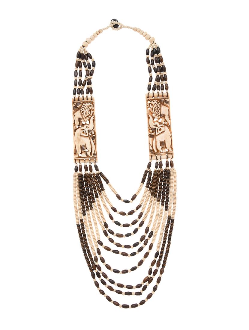 multi colored metal long necklace - 16829918 - Zoom Image - 2